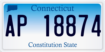 CT license plate AP18874
