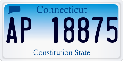 CT license plate AP18875