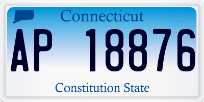 CT license plate AP18876