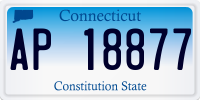 CT license plate AP18877