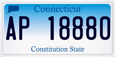 CT license plate AP18880