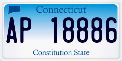 CT license plate AP18886