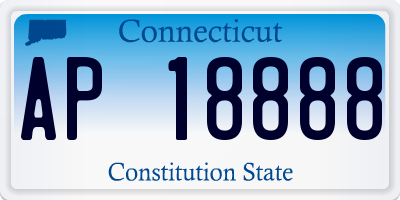 CT license plate AP18888