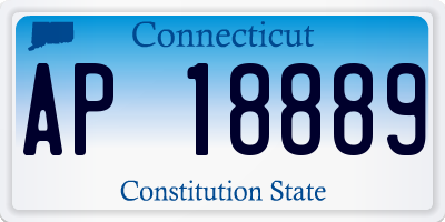 CT license plate AP18889
