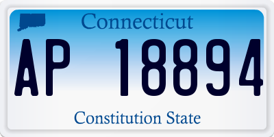 CT license plate AP18894