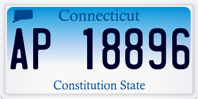 CT license plate AP18896