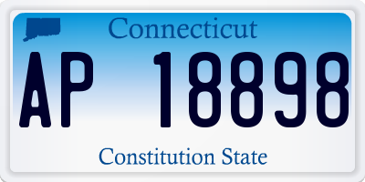 CT license plate AP18898