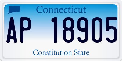 CT license plate AP18905