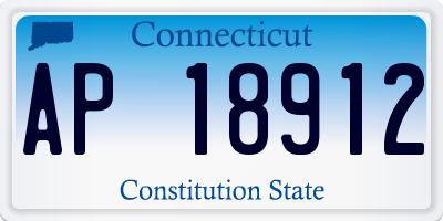CT license plate AP18912