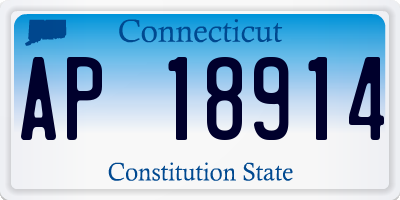 CT license plate AP18914