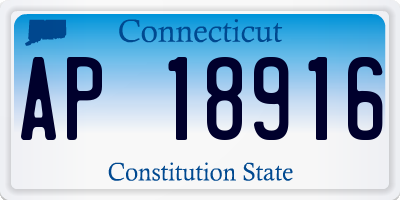 CT license plate AP18916