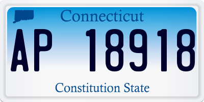 CT license plate AP18918