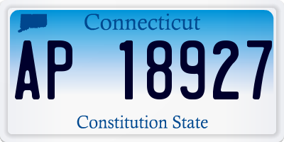 CT license plate AP18927