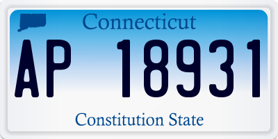 CT license plate AP18931