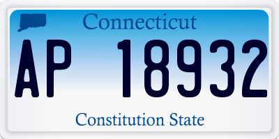 CT license plate AP18932