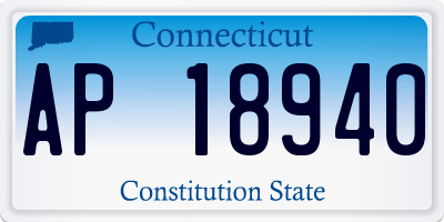 CT license plate AP18940