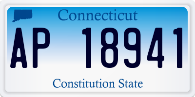CT license plate AP18941