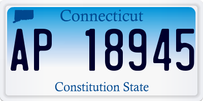 CT license plate AP18945