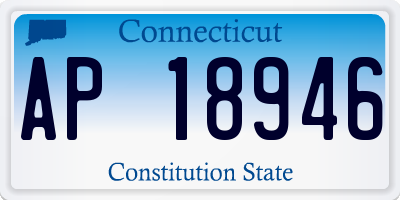 CT license plate AP18946