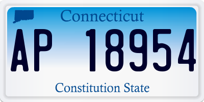 CT license plate AP18954
