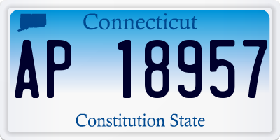 CT license plate AP18957