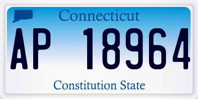 CT license plate AP18964
