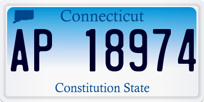 CT license plate AP18974