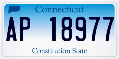 CT license plate AP18977