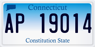 CT license plate AP19014