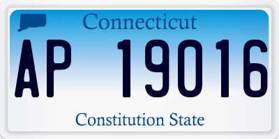 CT license plate AP19016