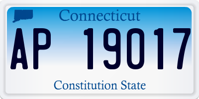 CT license plate AP19017