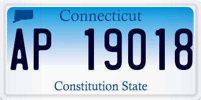 CT license plate AP19018