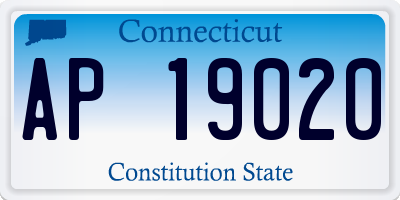 CT license plate AP19020