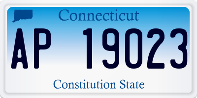 CT license plate AP19023