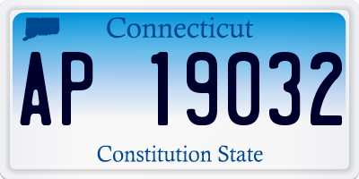 CT license plate AP19032