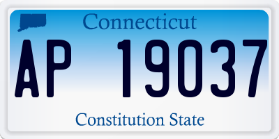 CT license plate AP19037