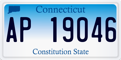 CT license plate AP19046