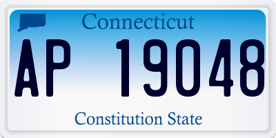 CT license plate AP19048