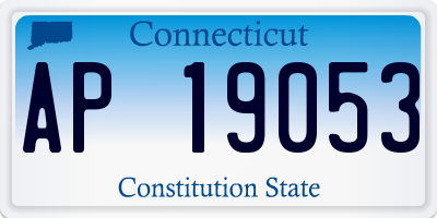 CT license plate AP19053