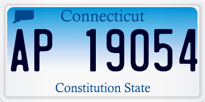 CT license plate AP19054
