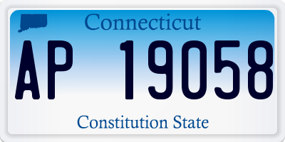 CT license plate AP19058