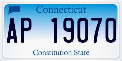 CT license plate AP19070