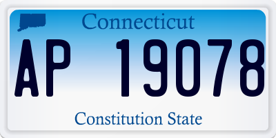 CT license plate AP19078