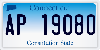 CT license plate AP19080