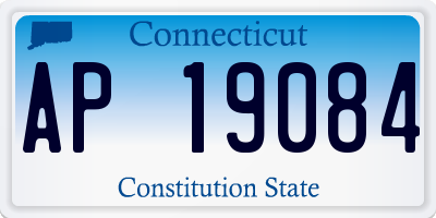 CT license plate AP19084