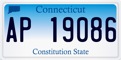 CT license plate AP19086