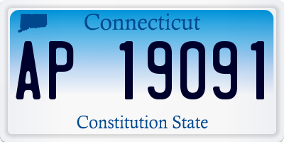 CT license plate AP19091