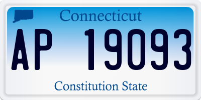 CT license plate AP19093