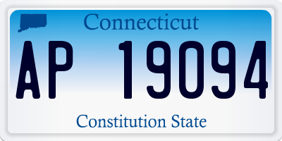 CT license plate AP19094