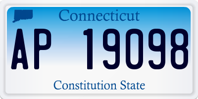 CT license plate AP19098